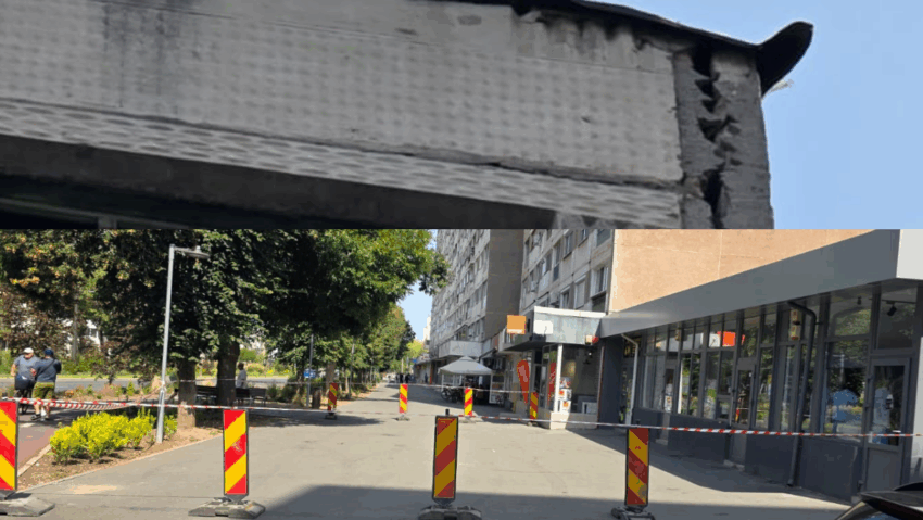 Pericol de prăbușire pe Bulevardul Republicii din Reșița: fisuri grave la Blocul 8, zona a fost securizată Pericol de prăbușire pe Bulevardul Republicii din Reșița: fisuri grave la Blocul 8, zona a fost securizată