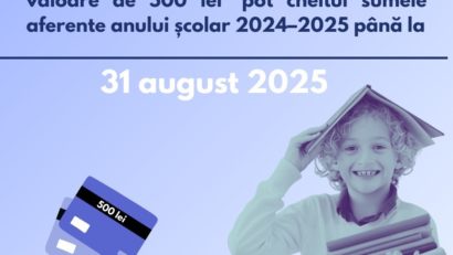 Cardurile educaționale 2024-2025 trebuie folosite până pe 31 august – banii rămași vor fi retrași automat