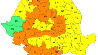 Caraș-Severin, sub COD PORTOCALIU de furtuni puternice pe 22 august