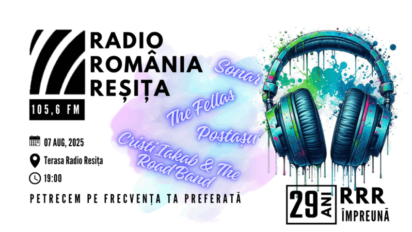 29 de ani de Radio Reșița – Vino la concertul aniversar din 7 august! 29 de ani de Radio Reșița – Vino la concertul aniversar din 7 august!
