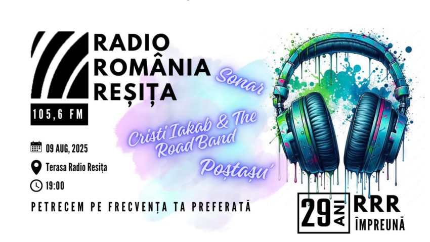 29 de ani de Radio Reșița – Vino la concertul aniversar din 9 august! 29 de ani de Radio Reșița – Vino la concertul aniversar din 9 august!