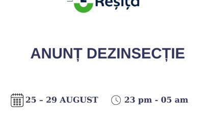 Reșița: Lucrări de dezinsecție pentru combaterea țânțarilor, între 25 și 29 august