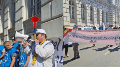 Arad: Sindicatele au protestat împotriva Guvernului. Nemulțumiri din educație și societate