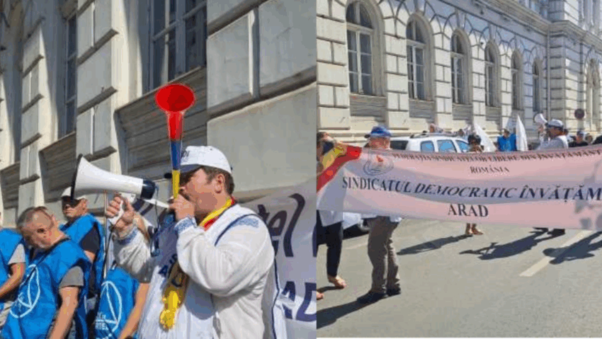Arad: Sindicatele au protestat împotriva Guvernului. Nemulțumiri din educație și societate