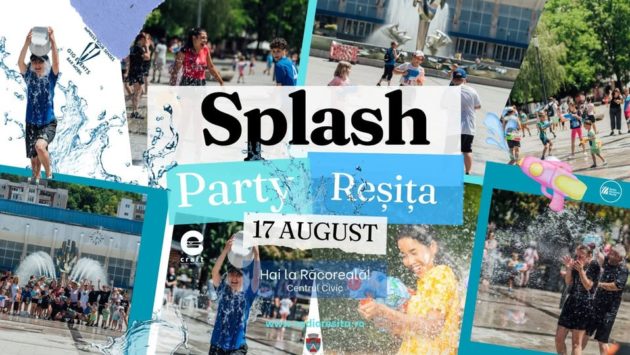 Splash Party Reșița 2025: bătălie cu apă și tunuri de spumă în Centrul Civic