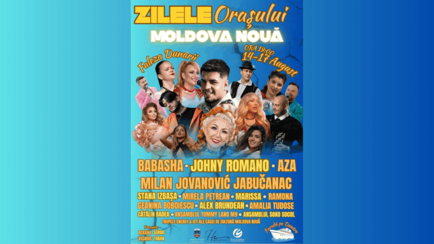 Zilele Orașului Moldova Nouă 2025: patru zile de sărbătoare pe faleza Dunării