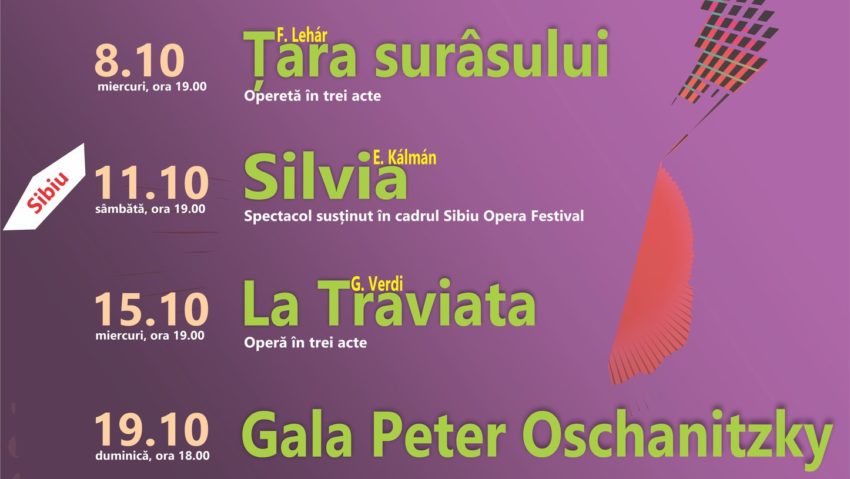 Opera Timișoara: La Traviata, Silvia, Țara Surâsului și musicaluri de excepție