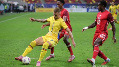 Fotbal: România, învinsă fără drept de apel de Canada, cu 3-0, în meci amical