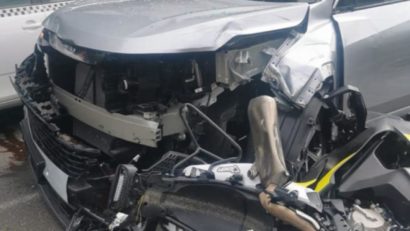 Accident rutier în Timișoara: două persoane rănite după un impact în lanț