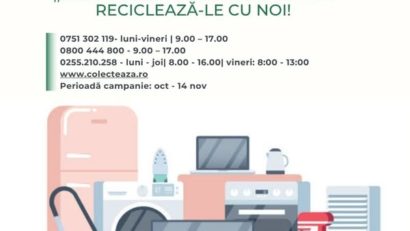 Primăria Reșița organizează o nouă campanie de colectare a deșeurilor electrice și electrocasnice