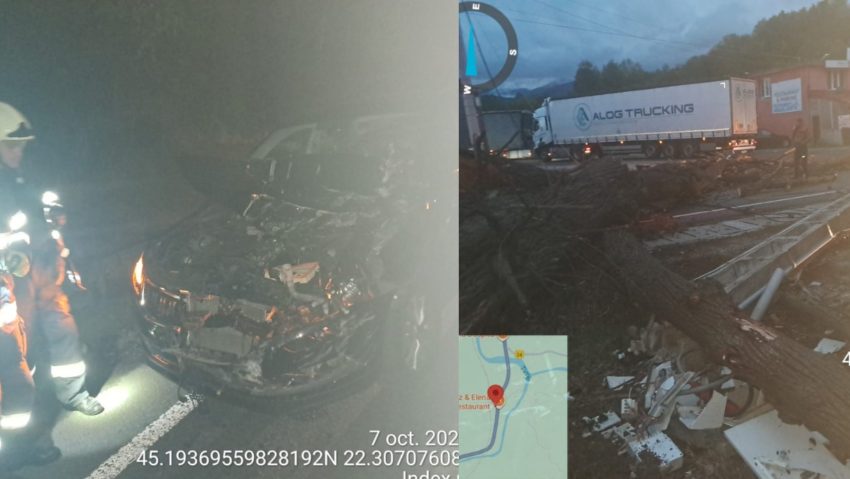 Pompierii cărășeni, 24 de ore de intervenții: accidente, pietre pe carosabil și muniție descoperită la Topleț