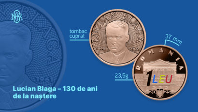 BNR lansează prima monedă colorată a României, dedicată lui Lucian Blaga