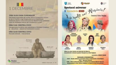 Reșița marchează Ziua Națională a României prin evenimente dedicate comunității și patrimoniului local