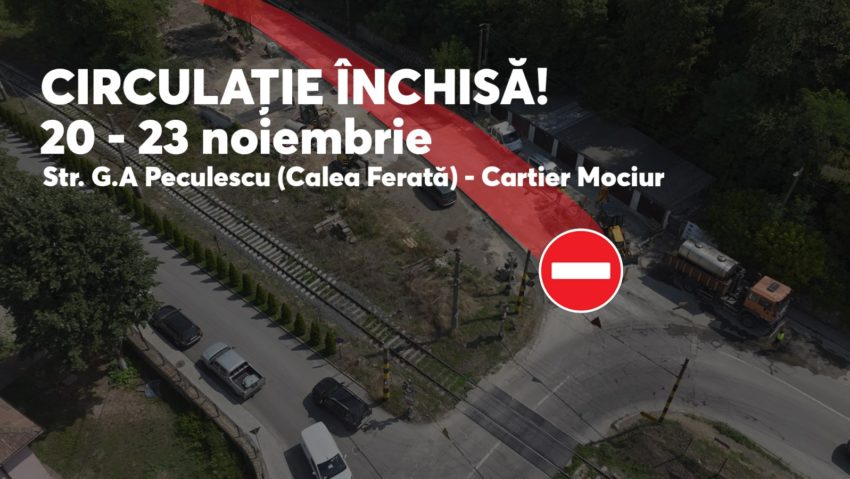 Reşiţa: circulație închisă temporar pe ruta Govândari – Centru, prin Mociur