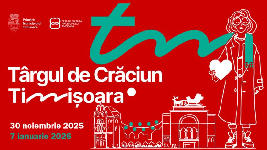 Târgul de Crăciun Timișoara 2025 se deschide pe 30 noiembrie cu Ștefan Bănică Jr. și un spectacol magic de lumini