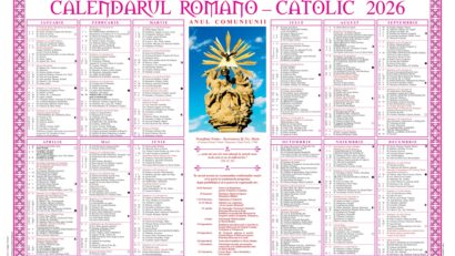 A apărut Calendarul Romano-Catolic de perete pentru 2026