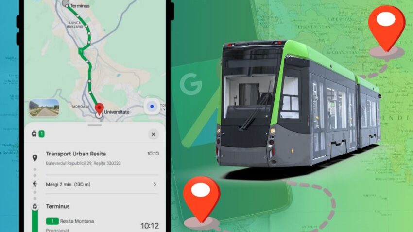 Transport Urban Reșița își digitalizează serviciile: orarul autobuzelor și tramvaielor, disponibil acum şi pe Google Maps