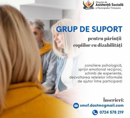 Timișoara lansează un grup de suport dedicat părinților copiilor cu dizabilități