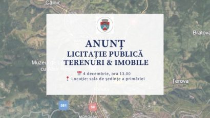 Licitație publică pentru vânzarea mai multor terenuri și imobile în Reşiţa