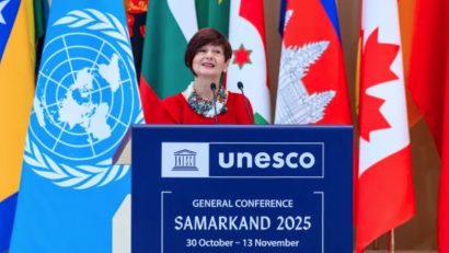 Simona Miculescu şi-a încheiat mandatul în fruntea celei de-a 42-a sesiuni a Conferinţei Generale a UNESCO