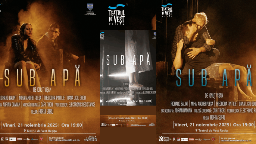 Spectacolul vedetă al Teatrului de Vest, Sub apă, vineri pe scena reșițeană
