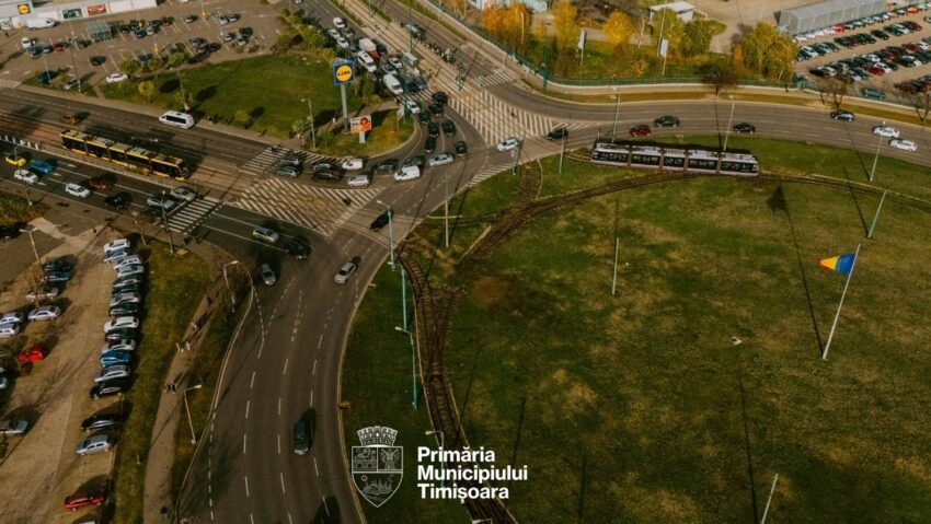 Prioritate pentru tramvaie în sensul giratoriu de la AEM: noi reguli de circulație pentru șoferi în Timișoara
