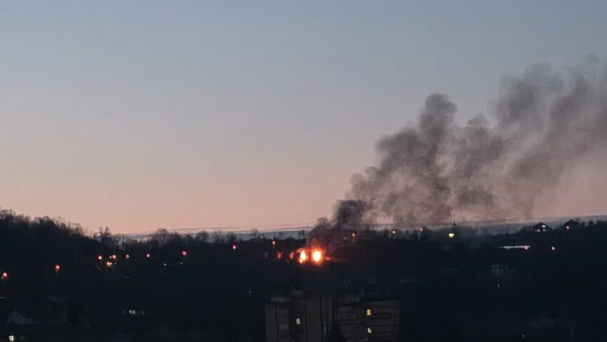 Incendiu pe drumul Lupacului din Reşiţa