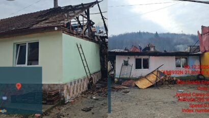 Incendiu la Bocșa: patru gospodării afectate