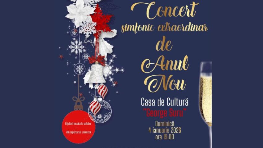 Concert simfonic extraordinar de Anul Nou la Caransebeș: Philharmonia Extravaganza urcă pe scena Casei de Cultură „George Suru”