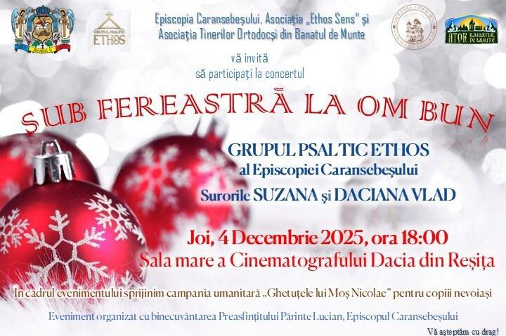 Concertul „Sub Fereastră la Om Bun” la Reșița, 4 decembrie 2025