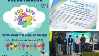 Gala Voluntarilor For Life 2025: Radio Reșița, premiat pentru susținerea proiectelor educaționale și sociale