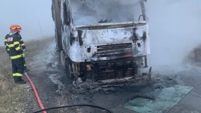 Obstacol pe DJ 572 din Caraș-Severin