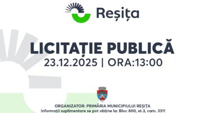 Primăria Reșița scoate la licitație mai multe imobile și terenuri