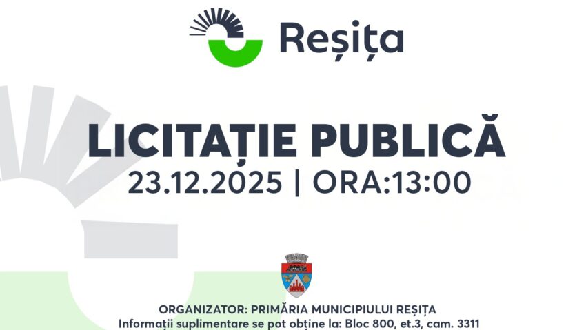 Primăria Reșița scoate la licitație mai multe imobile și terenuri