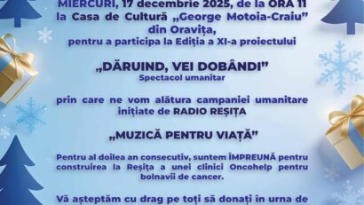 Oravița sprijină construcția Clinicii OncoHelp: Spectacol umanitar „Dăruind, vei dobândi”