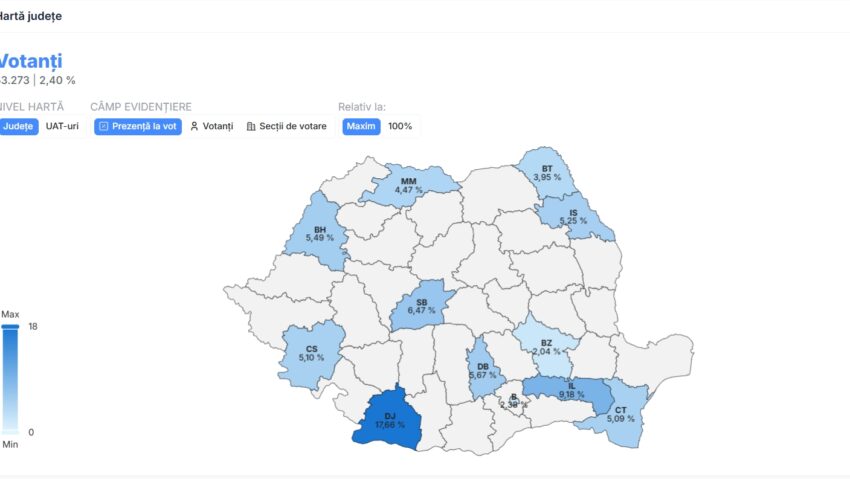 Alegeri locale parțiale: prezență scăzută la urne în București și în țară. La Marga, doar 5,10% dintre alegători au votat până la ora 9.00