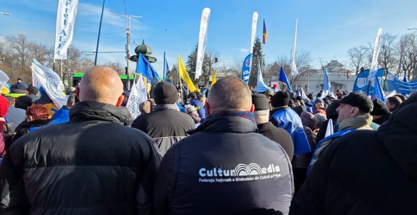 Ziua Culturii Naționale, marcată de proteste ale angajaților din cultură. Federația CulturMedia pichetează Ministerul Culturii