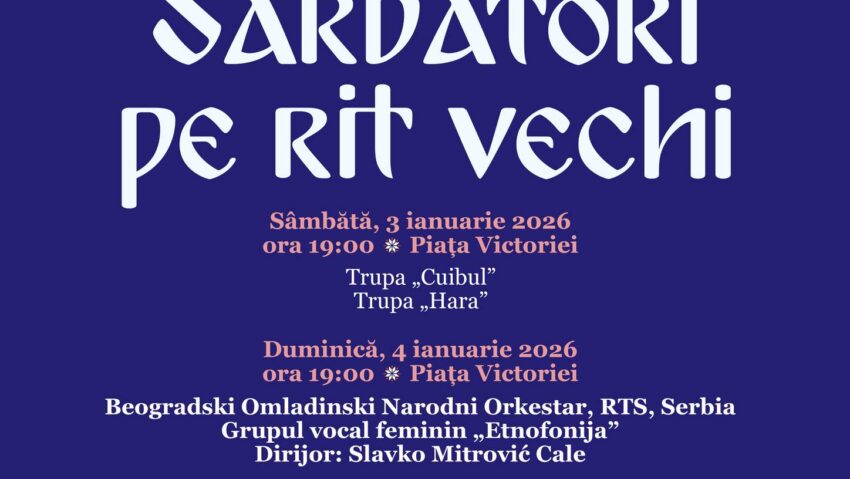 Sărbători de rit vechi la Timișoara 2026. Concerte de colinde și muzică tradițională în Piața Victoriei și la Catedrala Ortodoxă Sârbă
