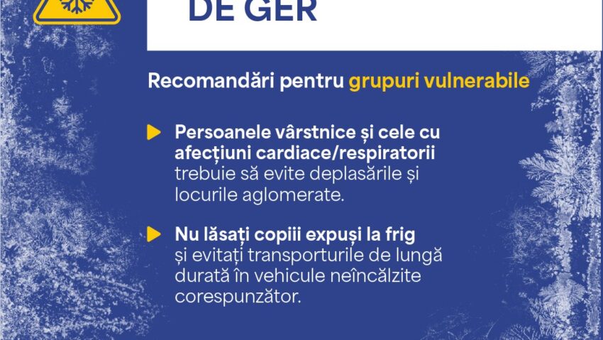 Frigul sever afectează populația. Ministerul Sănătăţii vine cu recomandări