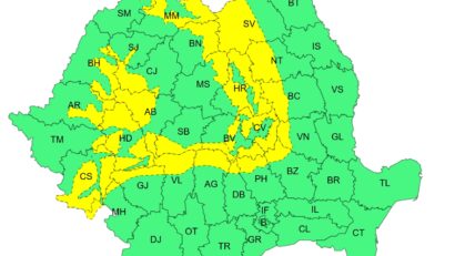 Cod galben de vânt puternic la munte, inclusiv în Caraș-Severin. Ninsori viscolite și rafale de până la 100 km/h