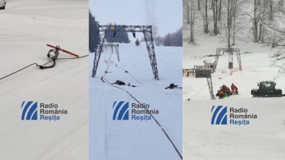Semenic: incident tehnic la instalația de transport pe cablu de pe pârtia Crucea de Brazi. Funcționarea este suspendată