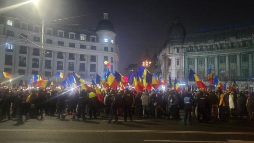 BUCUREȘTI: Protest față de legea pentru combaterea extremismului