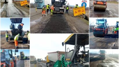 Lucrări de reparații pe Varianta de Ocolire Caransebeș: intervenții zilnice pentru remedierea degradărilor carosabilului