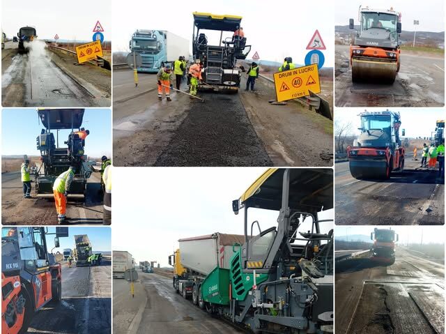 Lucrări de reparații pe Varianta de Ocolire Caransebeș: intervenții zilnice pentru remedierea degradărilor carosabilului