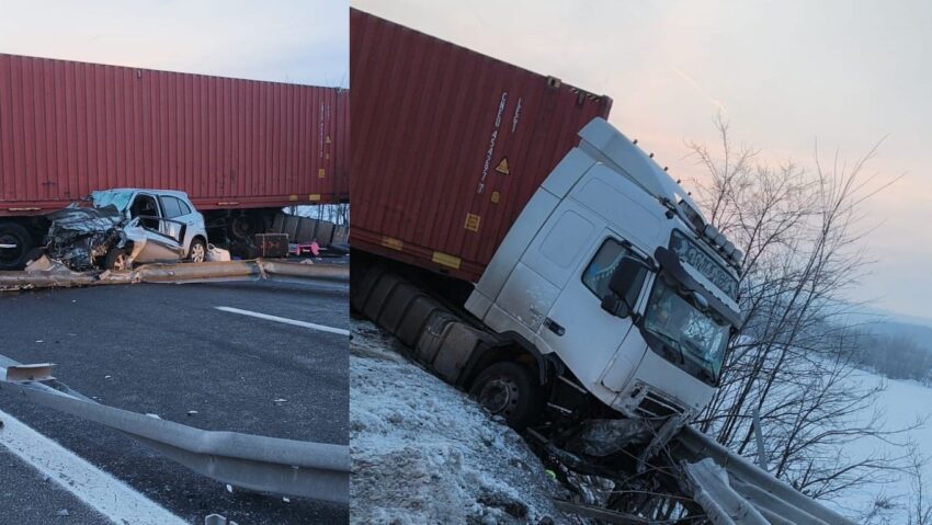 Accident grav pe autostrada A1, în Hunedoara: o femeie a murit, iar un adult și o fetiță de 6 ani au fost răniți