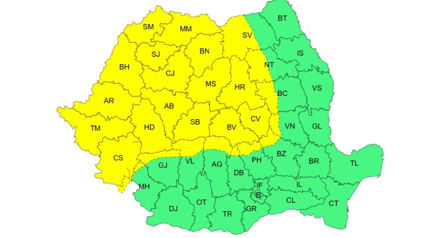 Coduri portocalii de ninsori și viscol în Oltenia, Transilvania și Banat. Avertizări ANM valabile până vineri dimineața