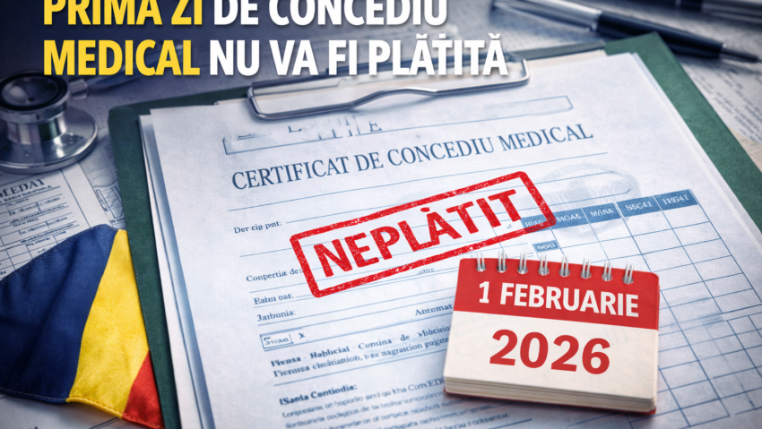 Prima zi de concediu medical nu va mai fi plătită de la 1 februarie 2026. Guvernul schimbă regulile pentru combaterea concediilor fictive