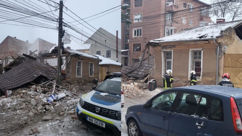 Explozie la Lugoj. Clădirea poliției rutiere a fost afectată