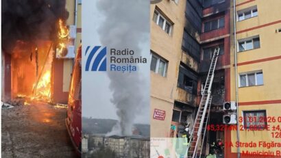 Incendiu pe strada Făgărașului din Reșița