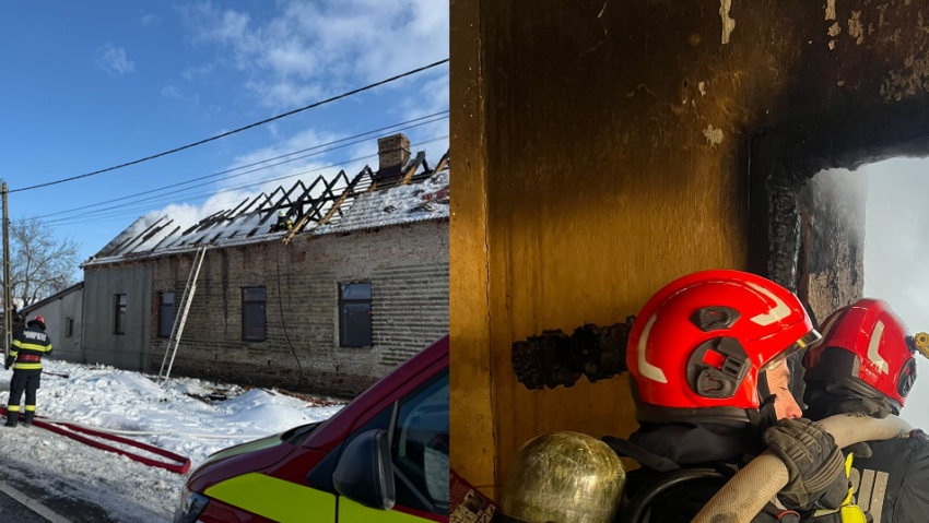 Două incendii la acoperișuri, în vestul țării